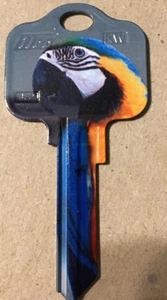MACAW PARROT  KEY BLANK-KW-FOR KWIKSET LOCKS - Picture 1 of 1