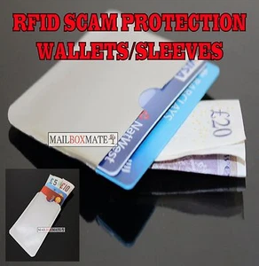 RFID Card Protector Mini Wallet Sleeve Scam Blocking Contactless Card Holder - Picture 1 of 6