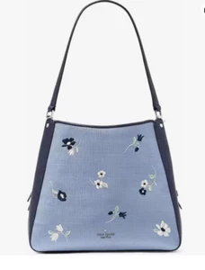 Kate Spade Schultertasche Leila Blumen bestickt Medium drei Fächer KG621 - Bild 1 von 5