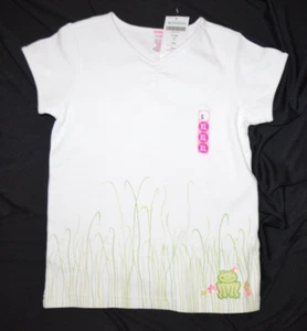 NWT Gymboree LEAPIN' LILY PAD White Knit Top Frog Border Sz 6 yrs - Picture 1 of 2