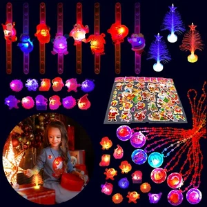 55 PACK Glow Christmas Party Favors Stocking Stuffers Prizes for Kids Bulk Toys - Picture 1 of 9