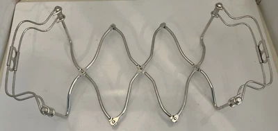 Vintage ROSTI Expandable Chrome Trivet Casserole Dish Holder - expands 8" to 18" - Image 1 of 4