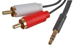 PRO SIGNAL - Câble Slim 3,5 mm Stéréo vers 2x Phono (RCA) de 10 m Noir - Photo 1/1