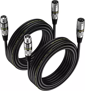 Cavi EBXYA XLR confezioni da 2 piedi - Cavo microfono bilanciato premium con 3 pin - Foto 1 di 12