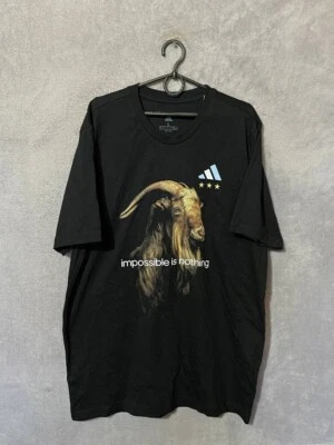 Messi "The Goat" "inpossible is nothing" Argentina Jersey Football Shirt Adidas - Image 1 of 4