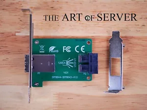 Mini SAS HD SFF-8644 a SFF-8643 adattatore doppia porta staffa PCI SF-021 - Foto 1 di 4