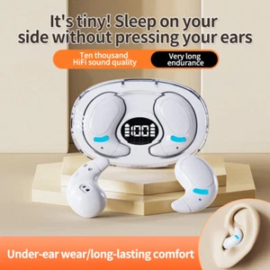 Nano unsichtbare Ohrhörer Full-In-Ear Bluetooth Kopfhörer Schlafen/Fahren/Anrufen Yoga - Bild 1 von 10