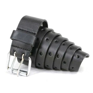 Milwaukee Leather MP7121 Men's Double Prong Genuine Leather Belt w/ Buckle - Picture 1 of 9
