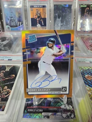 2020 Donruss Optic Bobby Bradley Orange Prizm Rated Rookie Auto RC /99 - Image 1 of 2