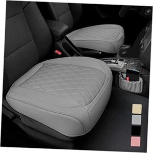 2 Pack PU Leather Front Car Seat Cover Bottom Car Seat, Anti-Slip and 2pcs gray - Picture 1 of 7