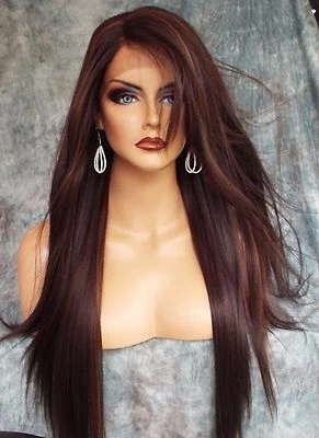 LACE FRONT C PART STRAIGHT WITH SIDE BANG  WIG CLR FS4.30 GORGEOUS SEXY 468 - Image 1 of 4