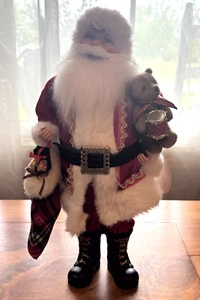 2011 Macys Holiday Lane Santa Claus Figure 16" Stocking - Bear - Picture 1 of 16