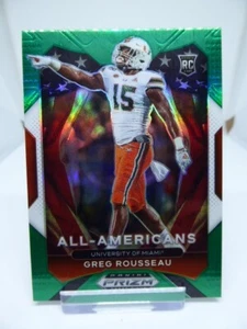 2021 PANINI PRIZM ENTWURF PICKS - GREG ROUSSEAU - GRÜNER PRIZM #200- RC - Bild 1 von 2