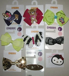 Gymboree Your Choice of Bow Barrettes NEW Color Happy Lemony Zebra Corgi Fox - Picture 1 of 7