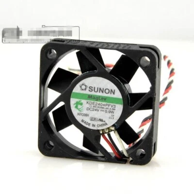 SUNON KDE2404PFV3 24V 0.9W 4010 4CM 3-Wire Inverter Fan - Image 1 of 4