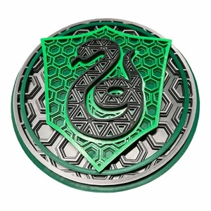 Arte de pared 3D Slytherin - Mosaico de Harry Potter | Regalo de decoración de casa de Hogwarts - Imagen 1 de 2
