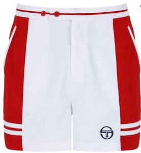 Sergio Tacchini SuperMk2 Pantalones Cortos Blanco/Rojo Tenis - Imagen 1 de 3