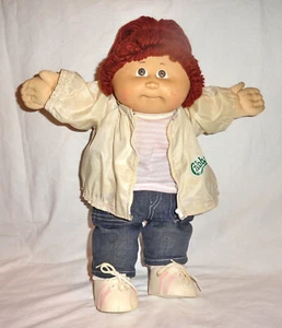 Vintage Cabbage Patch Doll 1978/1983 Red Hair Brown Eyes Windbreaker Outfit - Picture 1 of 15