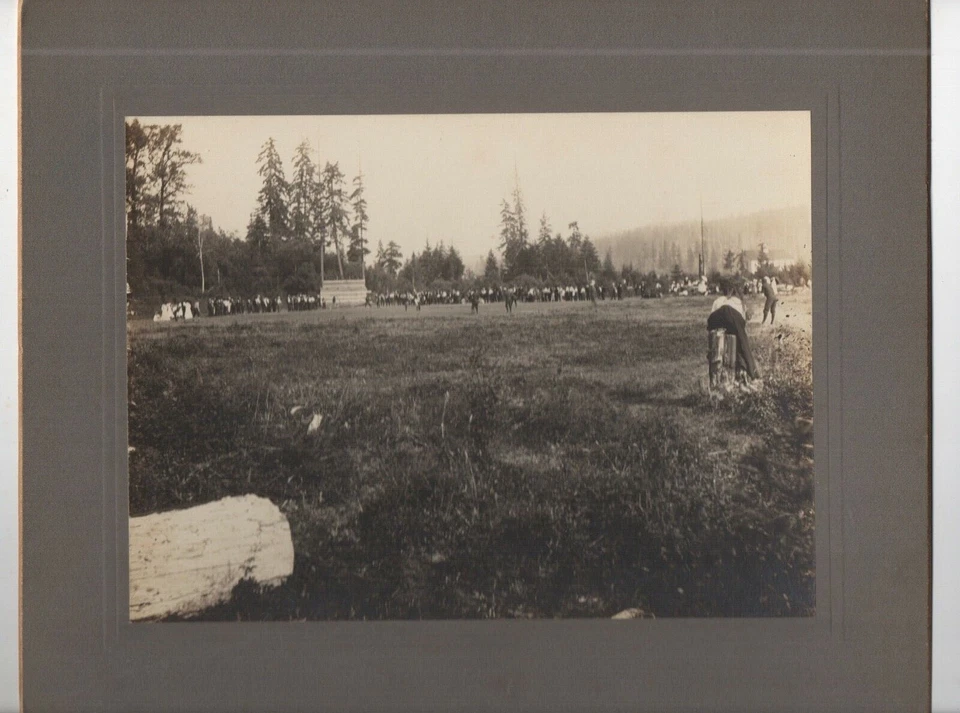 Large 1905 Card Mounted Photo of Seattle WA Baseball Game in Progress - Image 1 of 1
