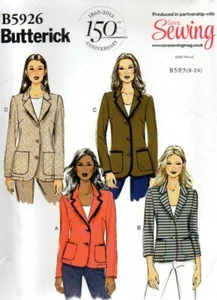 Butterick Sewing Pattern 5926 EASY Jackets or Blazers in Knit Fabric Size 8 - 24 - Picture 1 of 8