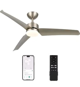 VONLUCE Modern 52 inch Smart Ceiling Fan w/ Remote 3 Blades App Alexa Control - Picture 1 of 8