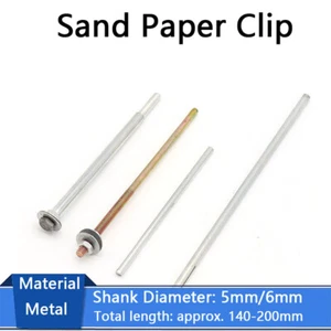 Clip de papel de arena de husillo de mandril dividido con cabeza de tornillo varilla de pulido vástago de 5/6 mm - Imagen 1 de 6