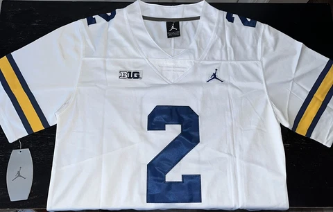 Blake Corum Michigan Wolverines White Jersey Stitched 2 All Sizes NWT Cover