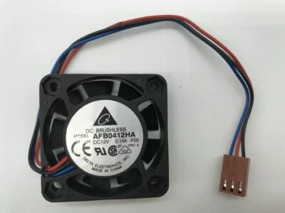 DELTA 4010 AFB0412HA -F00 DC12V 0.14A 40mm 3-wire axial cooling fan 3pin - Image 1 of 3