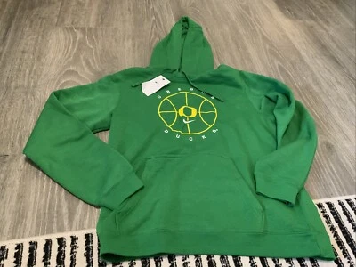 Nike Oregon Ducks Basketball Green Hoodie Club Fleece Men’s Size: Medium NWT - Image 1 of 3