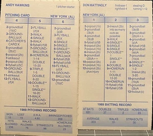 1989 NEW YORK YANKEES, STRAT-O-MATIC Baseball, ORIGINAL, NEAR MINT, 29 cards - Picture 1 of 1