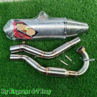 Silenciador de cabezales de escape Kawasaki KLX300R sistema de piezas de acero inoxidable tubo lateral Foto 1 de 4