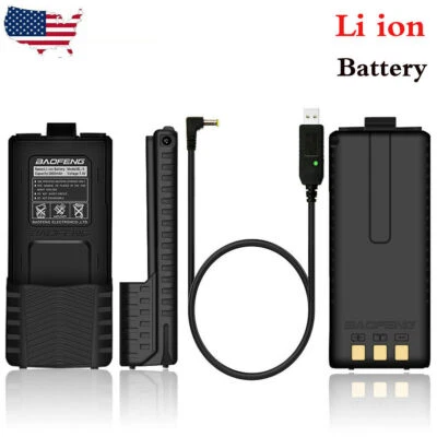 Baofeng Battery BL-5 3800 mAh with Charger USB Cable for Baofeng: UV-5R models - Image 1 of 4