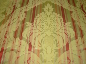 10 YDS VERVAIN SILK  DAMASK COSETTE ITALY DRAPERY UPHOLSTERY FABRIC FOR LESS - Picture 1 of 4