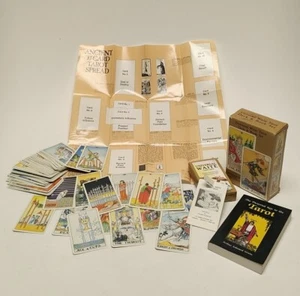 Vintage 90s Universal Waite Tarot Deck Pictorial Key Book Instructions Guide Set - Bild 1 von 17