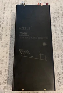 UNTESTED WZRELB 7000W 24V Pure Sine Wave Inverter 24 Volt DC to AC 120V 240V - Picture 1 of 18