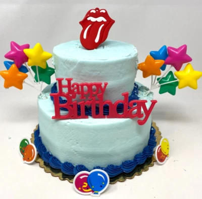 The Rolling Stones Mick Jagger Happy Birthday Cake Topper Brand New