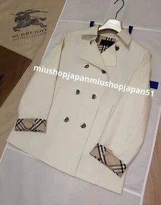 BURBERRY Trench Coat Authentic BURBERRY LONDON Thin Short Ivory M About UK10/US8 - Picture 1 of 13