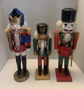 Christmas Ornament Nutcracker Set Of 3 damage parts only - Picture 1 of 19