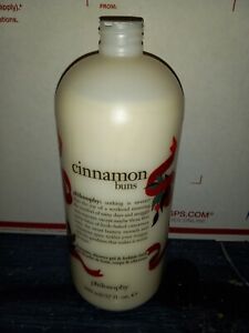 New & Sealed! Philosophy JUMBO 32oz "Cinnamon Buns" Shampoo Gel and Bubble Bath