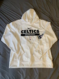 Nike NBA Boston Celtics Team Issue On-Court Warm-Up Hoodie Cream Men's XL Tall - Picture 1 of 4