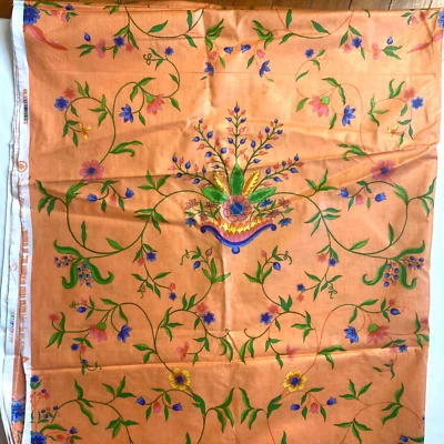 Vintage 70s Spring Blossoms Furnishing Fabric Lee Jofa 2.7 yds x 54 inch Chintz - Image 1 of 4