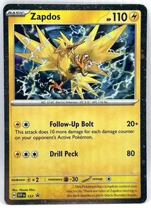 Pokemon Scarlet & Violet Black Star Promo Zapdos SVP 157 NM - Picture 1 of 2