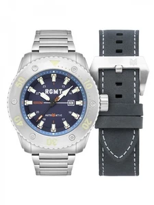 RGMT Herrenuhr All-Brite Automatik mit Edelstahlband und Lederband 100 ATM Saphi - Picture 1 of 1