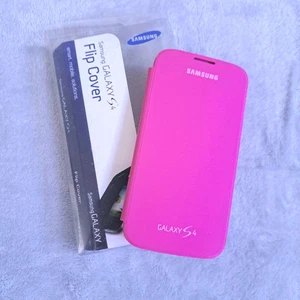 Funda para teléfono Samsung Galaxy S4 rosa con cubierta abatible i9500 IV folio m919 OEM - Imagen 1 de 5