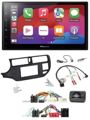 Pioneer DAB USB Lenkrad Bluetooth 2DIN Autoradio für Kia Rio UB 11-15 schwarz - Bild 1 von 4