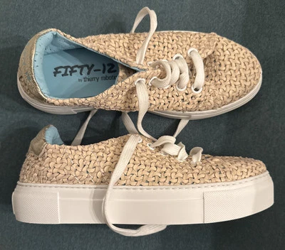 Zapatillas Thierry Rabotin Alessia CINCUENTA-12 Tejido Piel de becerro Cuero talla 38/5 nuevas Foto 1 de 4