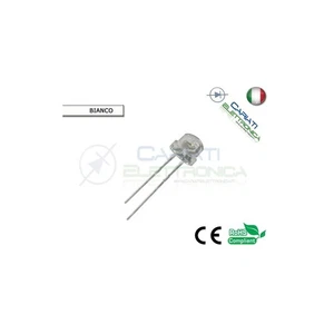 100 pz Led 5mm 130° BIANCO FREDDO 6000mcd alta luminosità - Foto 1 di 1