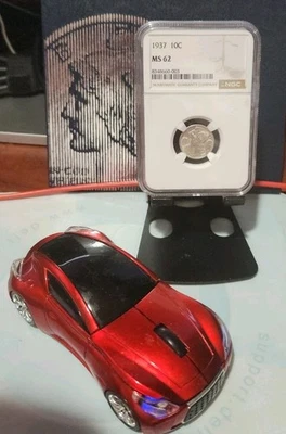 1937 Silver Mercury Dime 10C NGC MS 62 - Image 1 of 4