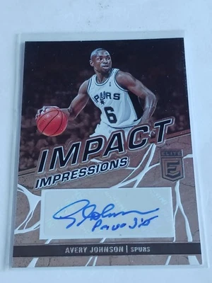 2021-22 Donruss Elite Avery Johnson Impact Impressions Signature #II-AVJ Auto - Image 1 of 2