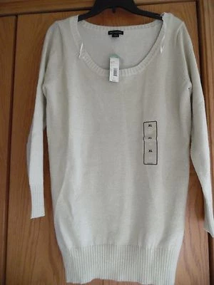 NUEVO Suéter Metaphor Para Mujer Marfil Cuello Redondo Talla XL Foto 1 de 3